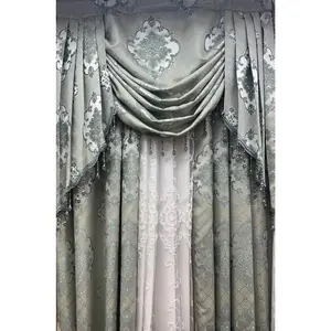 Tina 5 Piece Aqua Luxury Curtain Set for 39 Inch Window | Small Window Curtain Set