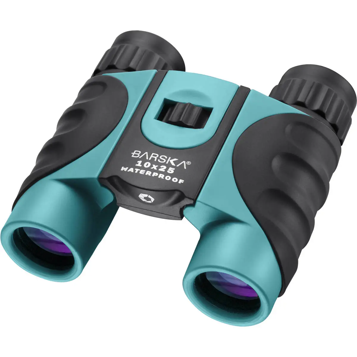 Barska 10x25 Blueline Series Waterproof Roof Prism Binoculars with 5.8 Degree Angle of View, Blue