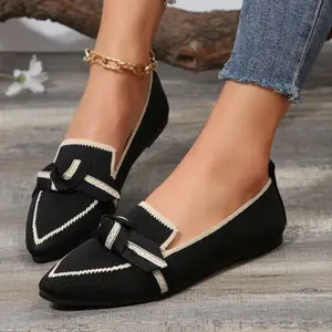 Stylish Women Ballet Flats Breathable Print Design Comfortable Lightweight Pointed Toe Flats for Work School Travel Everyday Fashion Casual Shoes Ladies Slip On Loafers