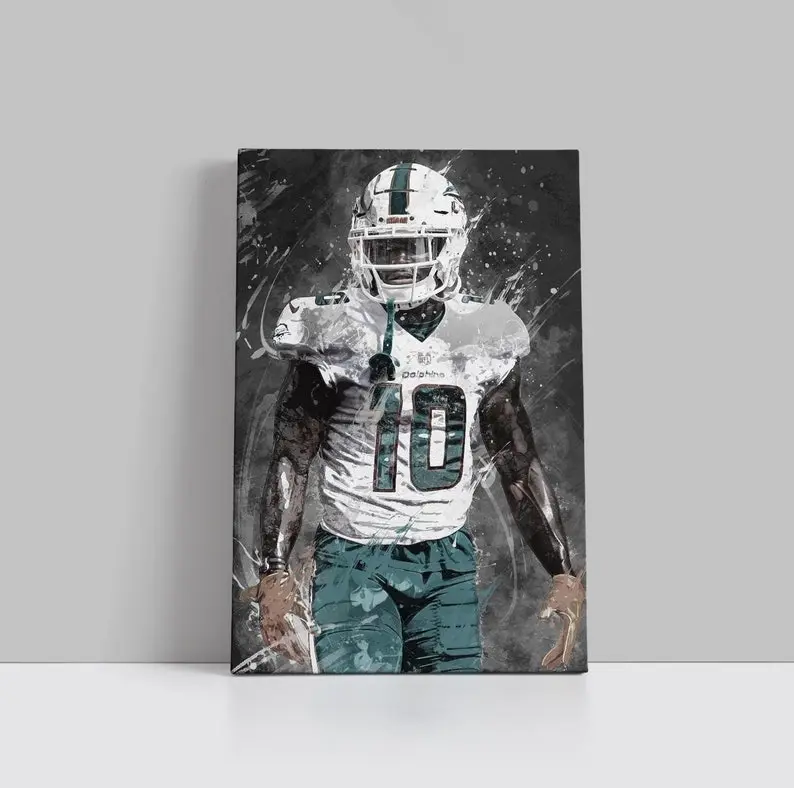 Tyreek Hill Poster Miami Dolphins Wall Art Print Sports