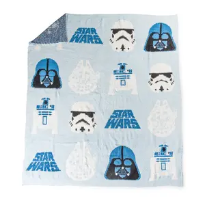 Disney Star Wars The Blue Side 50x60 Feather Knit Throw