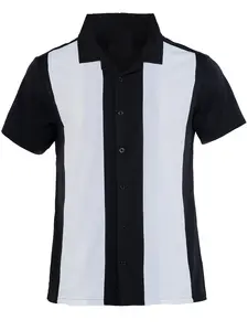 Bowling shirts for men - Short Sleeve Button Down Summer Cuba Beach Shirts - Retro Cuban Style for Men