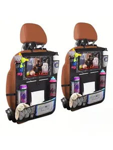 Car Seat Storage Bag, 8 Pockets Large Capacity Backrest Organizer, Multi-Functional Car Storage, Car Accessories, Rear Seat Kick Guard, Holiday Gift