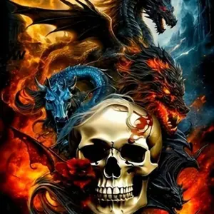 Dragon Knight Pattern DIY Diamond Arts Colorful Painting Kit without Frame, DIY 5D Diamond Arts Colorful Painting Kit, Wall Art Decor for Home