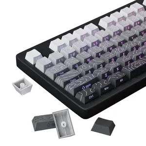 Polar Day 133 Keys PBT Keycaps, Double-Side Printed Backlit, Cherry Profile for MX Switch
