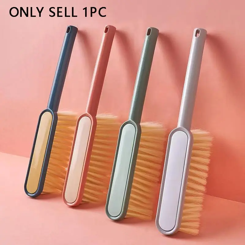 1pc Bed Sweeping Brush, Sofa Carpet Cleaning Brush, Long Handled Soft Bristle Brush, Bedroom Sheet Cleaning Sweeping Tool, 14.76in