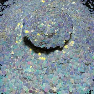 Reese & Riley Co. No Chill Luxury Glam White Iridescent Chunky Glitter Mix - Premium Resin Art, Tumblers, Nails DIY Crafts Supplies (A Little Goes a Long Way)