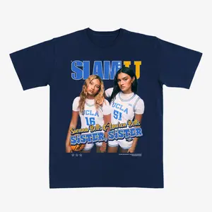 Sienna Betts x Lauren Betts T-Shirt – UCLA Women’s Basketball Sister Sister Graphic Shirt College Hoops for Fan Game Day.