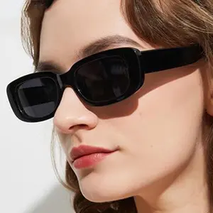 European and American Trendy Small Frame Sunglasses Women's Square Sunglasses Olive Green Colorful Ins Street Photography Glasses 2025 New Graduation Gift Fashion Luxury