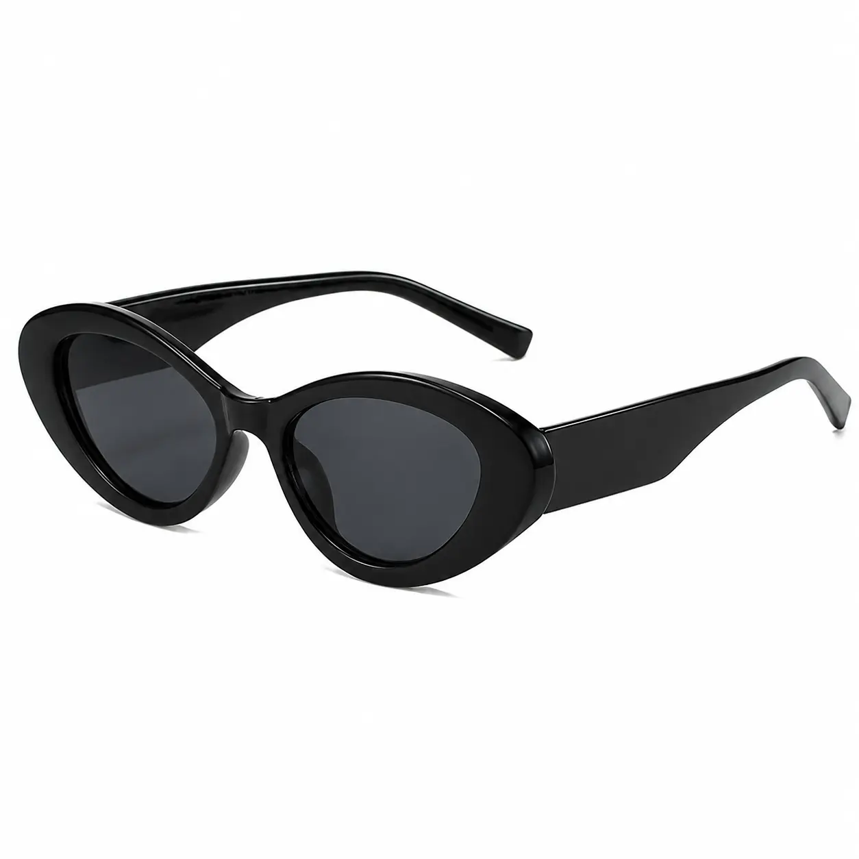 Viral Trend Retro Narrow Cat Eye Y2K Sunglasses for Women & Men, Chic Slim Oval Polarized UV400 Sunnies, Influencer Street Style Summer Fashion Eyewear Accessories
