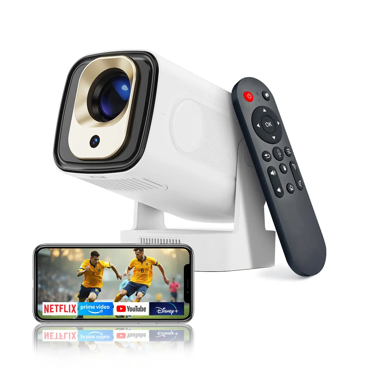 Smart HY310 Auto Focus Projector 330ANSI Dual WiFi6 Bluetooth5.4 1080P Native Keystone Correction Android 14 Allwinner H726 Built-in Speaker for Home Cinema Movie Outdoor #SummerWins #DealsForYouDays