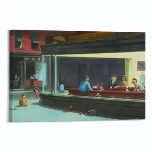 A Classic With Cheese High Quality Canvas Print 24" x 15.75" Nighthawks Fanart