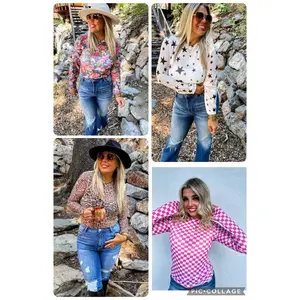 Dress It Up Mesh Top in Cheetah, Floral, Stars, or Western Prints