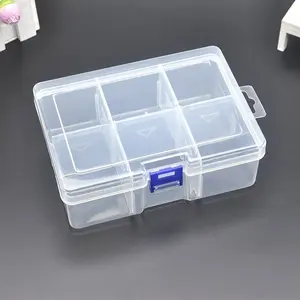 1/2/3/4/5pcs 6-Grid Pin Clip Box: Removable Dividers for Organizing & Hanging Items