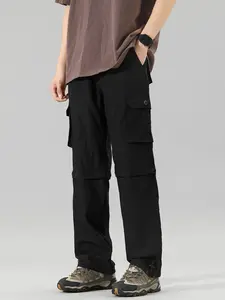 Men's Detachable Work Pants Quick-Dry, Long & Short Switchable, Multi-Pocket Large Capacity Travel Commute Hiking Pants