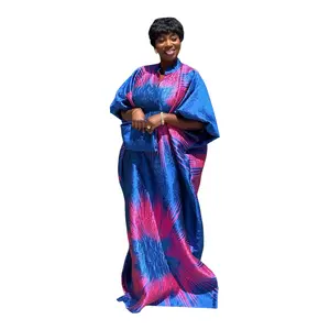 Regal Bloom Brocade Bubu Set 62” Luxury Kaftan with Head Wrap & Inner Belt
