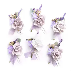 Simulation Flower Wrist Corsage - Fashionable Wedding Accessory for Brides, Bridesmaids