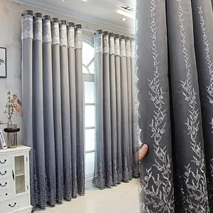 1pc Modern Luxurious Cloth Sheer Thermal Insulated Curtain Set, Dual Layer Design, Top Ring Hanging, UV Protection & Heat Insulation, Ideal for Living Room Bedroom Home Decor