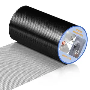 Extra Wide 5 inch x 20 ft Window Screen Tape Mesh Repair  Adhesive  Fiberglass Screen Repair Kit Patch for Window Door Tears Holes(Black)