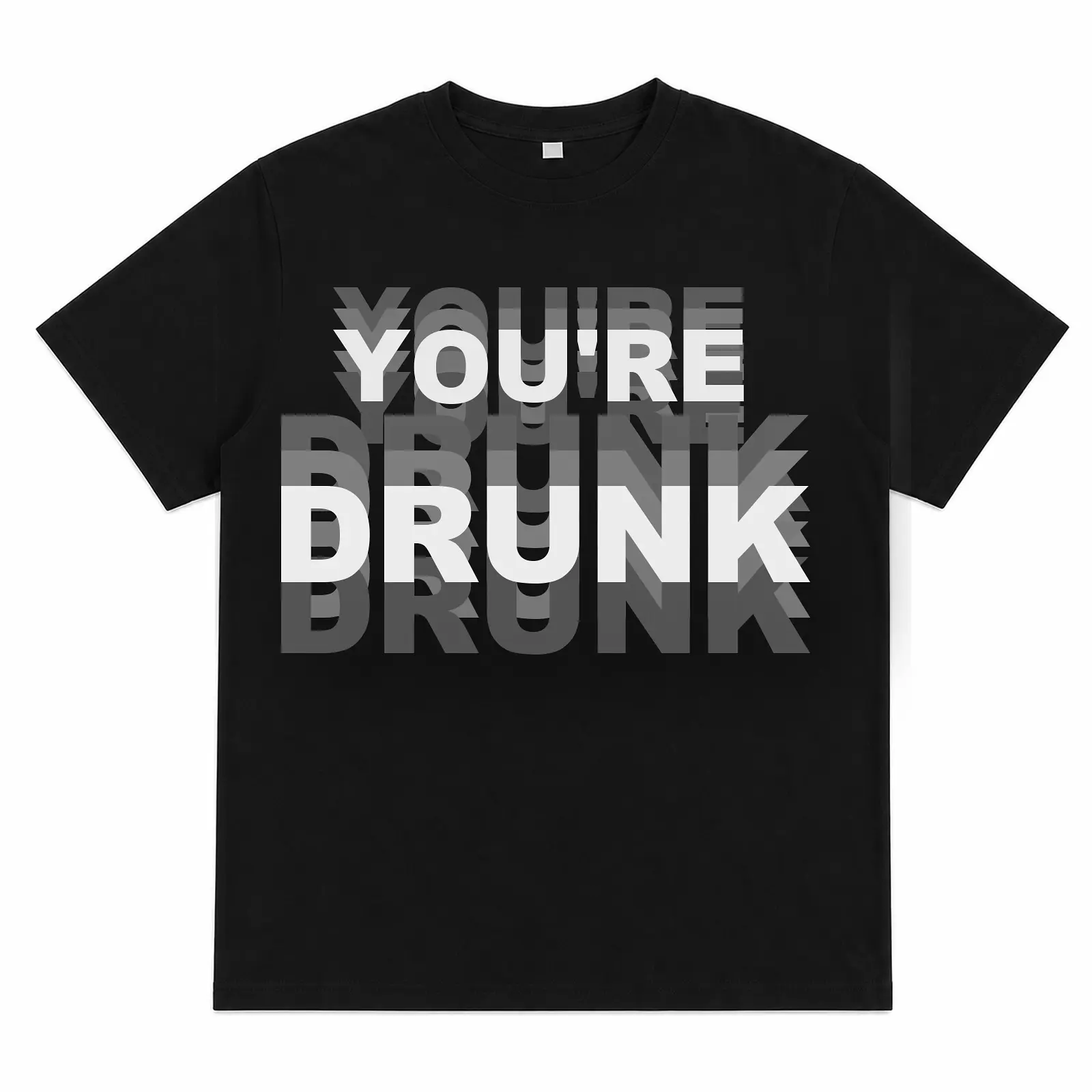 You Might Be Drunk Optical Illusion T-Shirt, Funny Drinking Humor Graphic Tee, 100% Cotton Short Sleeve Crew Neck Drink Party Shirt for Men Women graphic t-shirt summer vacation