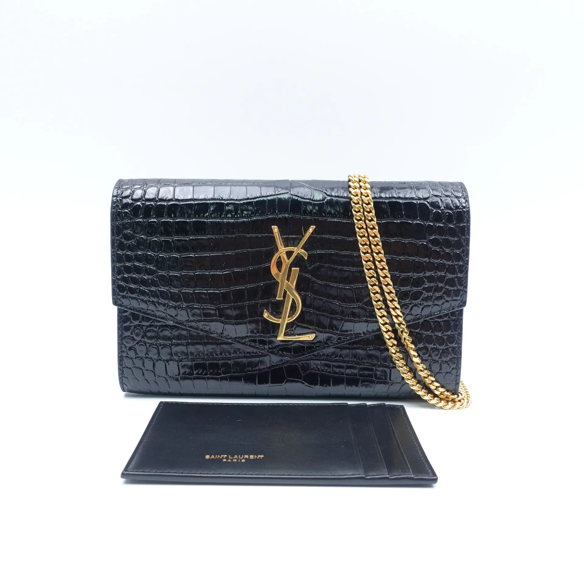 Pre-owned Yves Saint Laurent Leather Shoulder Bags Saint Laurent Uptown Black Shoulder Bag T10403441