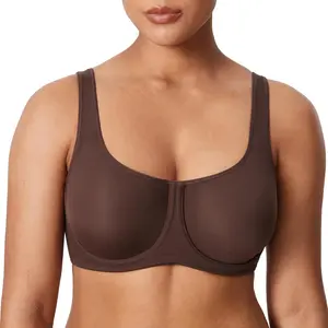 Women's Confishape Full Coverage Bra Plus Size T Shirt Supportive Underwire Unlined Comfortable Bras2026