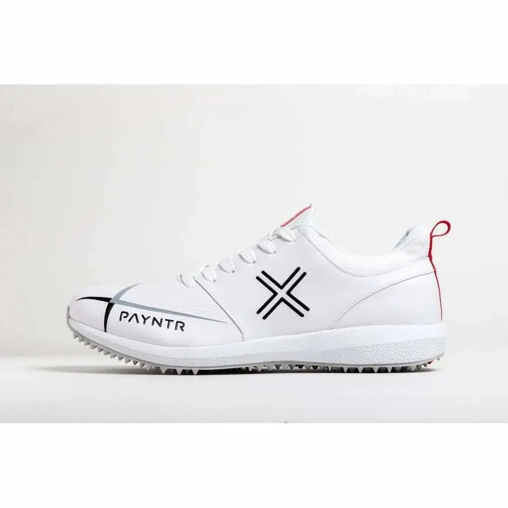 Payntr V Cricket Shoes Pimples All White Rubber Sole Payntr V Cricket Shoes Pimples All White Rubber Sole