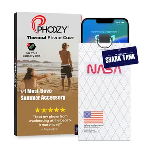 PHOOZY Thermal Phone Case - Apollo II Series: Space Edition- Cell Phone Pouch with AGION Lining Prevents Overheating, Extends Battery Life, Provides Drop Protection and Floats in Water