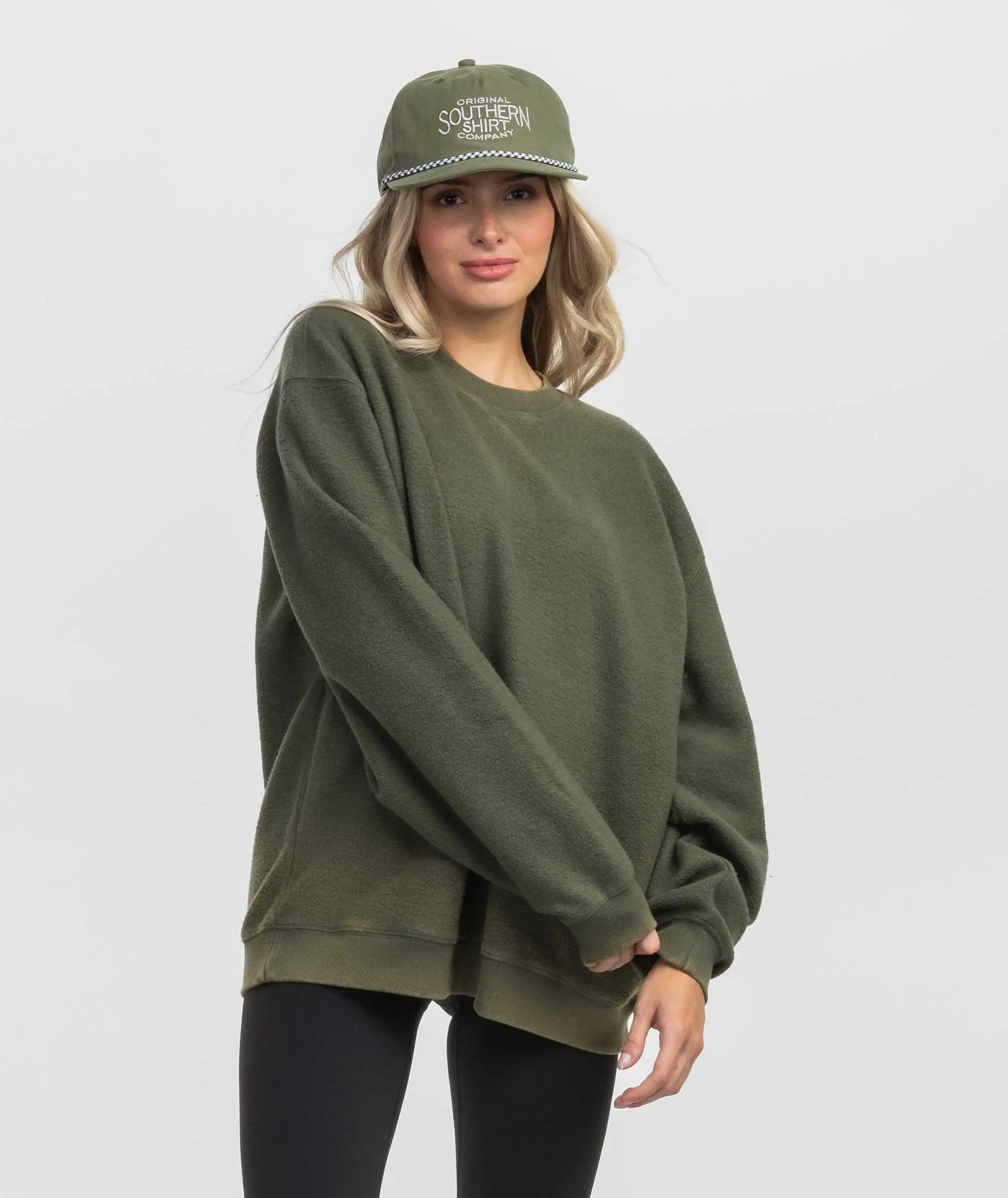 Inside Out Fuzzy Sweatshirt - Cedar