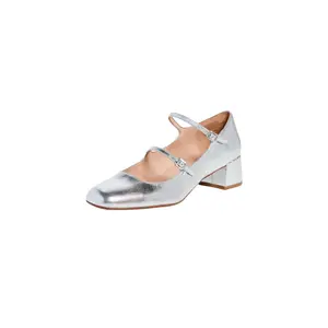 Madewell Nettie Heeled Mary Jane Bright Silver  NO285-SILVER Women's