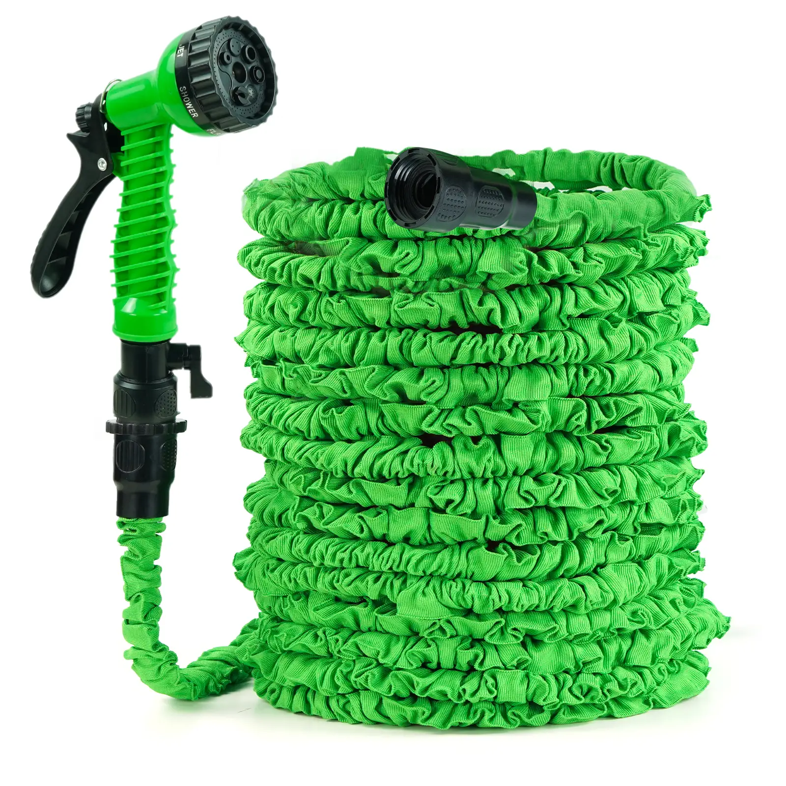 100FT Expandable Garden Hose, Water Pipe Flexible Hose with 7 Function Spray Nozzle for Watering Lawn Yard Garden Car Washing Pet Cleaning Easy Storag