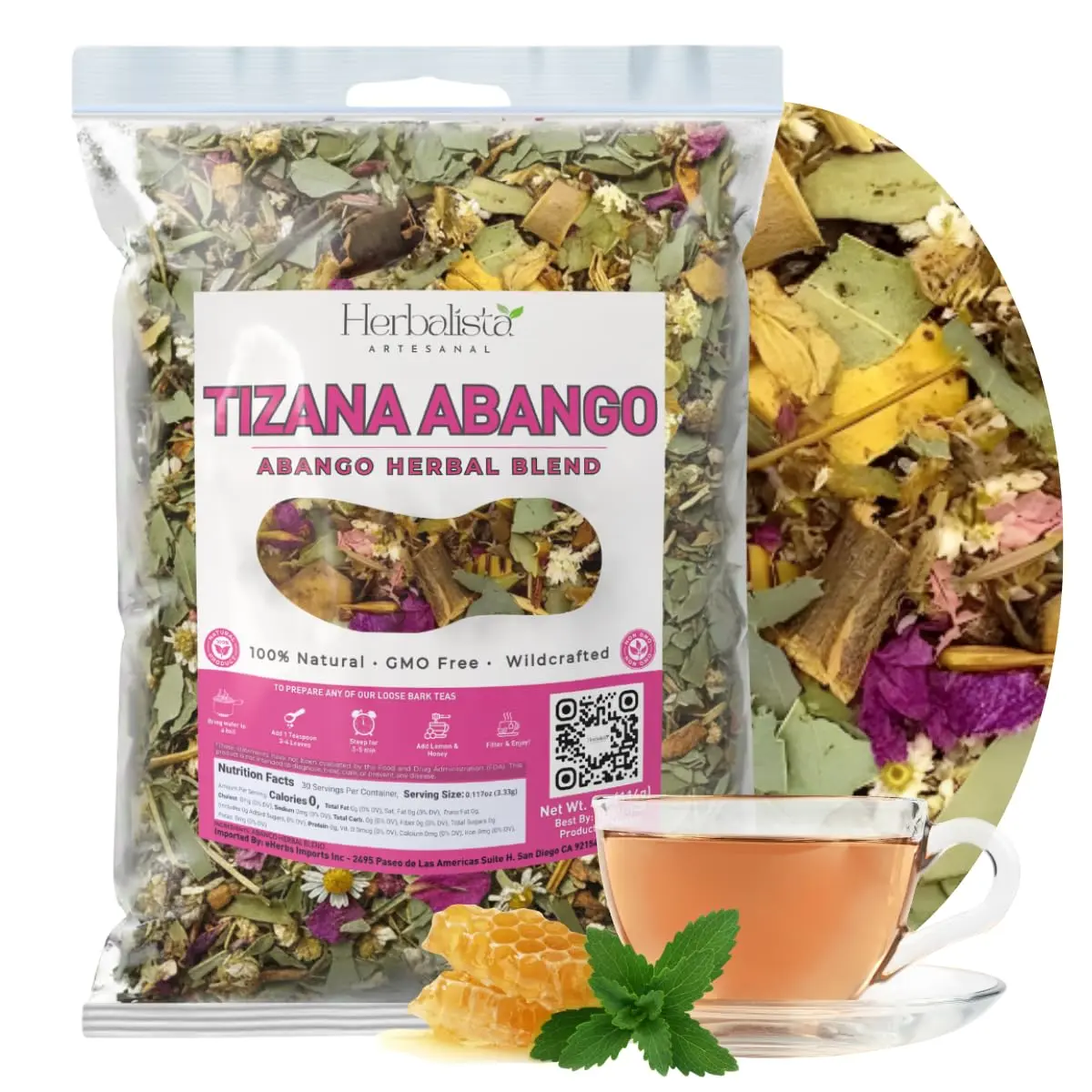 Herbalista Viral Tizana Abango Herbal Compound Tea 4oz (114g) – 100% Natural Infusion – Makes 40+ Cups – Herbal Mixture for Warm herbal relief – Té para Bienestar de Invierno– Non-GMO | No Cafeína