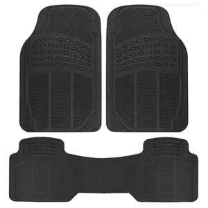 Floor Mats for Cars Trucks SUV, 3-Piece All-Weather Car Mats with Universal Fit Design, Durable Car Floor Mats with Capture Ridges, Waterproof Rubber Floor Mats for CarsFFSummitSupply7