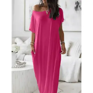 Ladies' loose sleepwear, soft and comfortable neck sleepwear, short sleeved bat sleeves, seasonal casual home wearRAIMENTRY