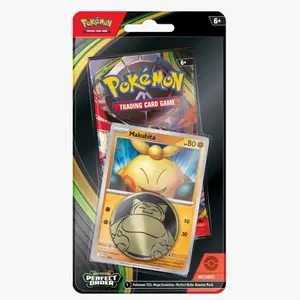 Pokemon Perfect Order Single Pack Blister - TCG Map Evolution - Includes Makuhita Card - 6+ Age Rating