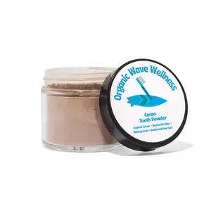 Organic Wave Wellness Cacao Tooth Powder - 2 oz - Natural Enamel Strengthening Toothpaste Alternative