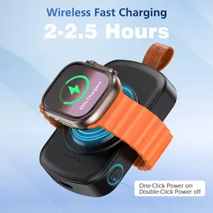 Portable Travel Charger for Apple Watch, 1800mAh Power Bank with Charging Cable, Smart Watch Charger for Apple Watch Series 10/9/8/7/SE/ 5/4/3/2/1/Ultra