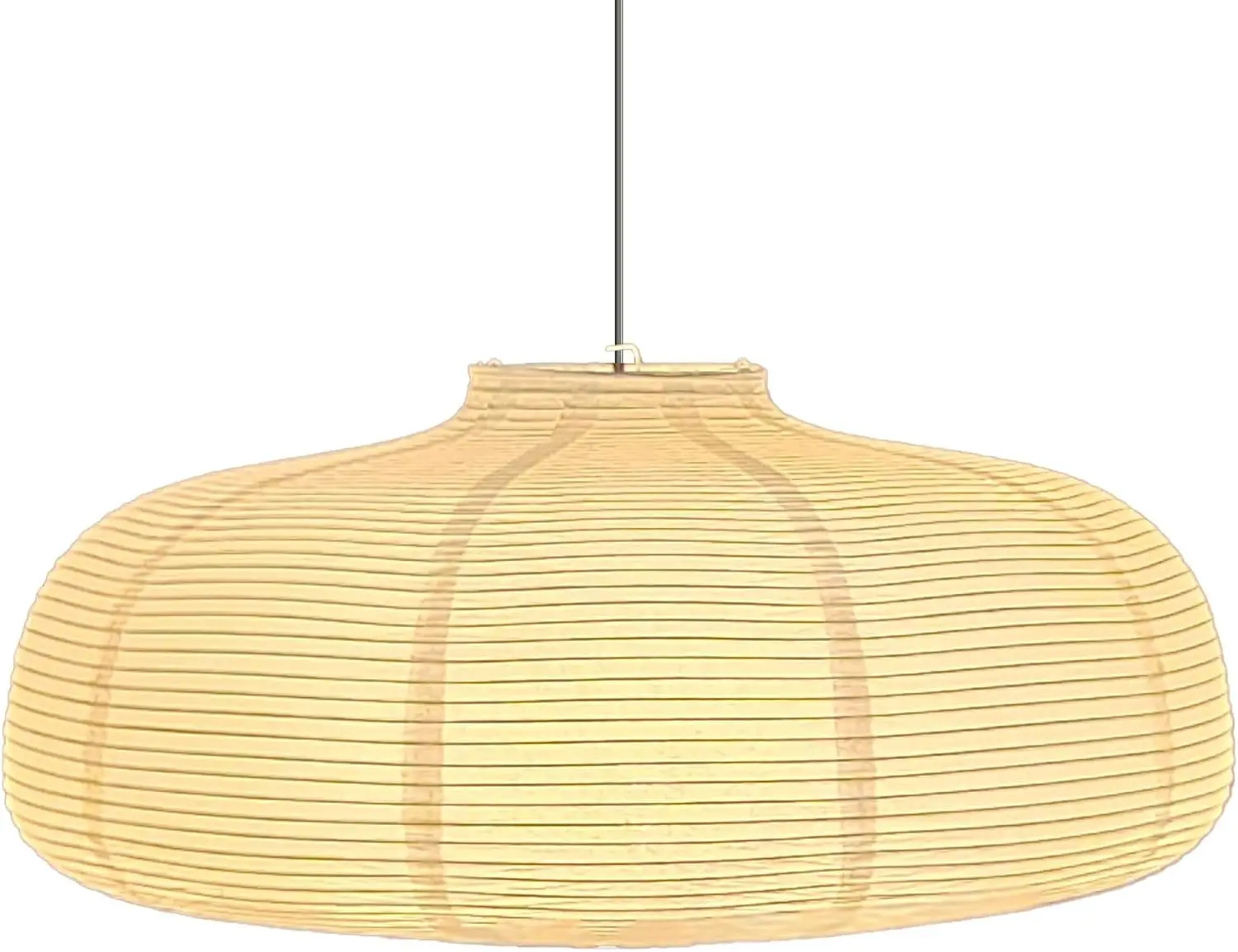 (22.05Inch) Large Paper Lantern, White Pumpkin Paper Lamp Shade, Handmade Folding Hanging Paper Lamp Shade, Suitable for Indoor Ceiling Light Decor (22.05)