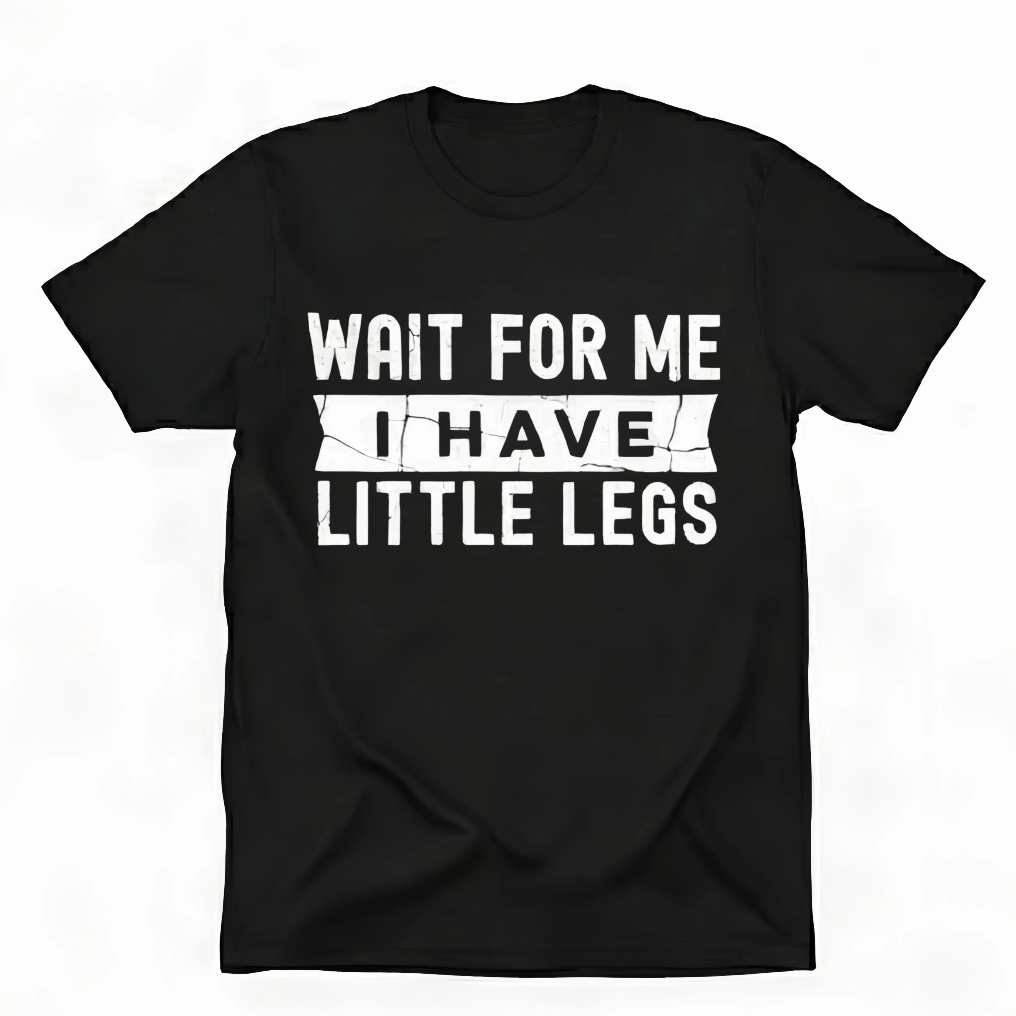 Wait For Me I Have Little Legs Teddy Graphic Women Premium Cotton Crew Neck Tee, Vintage Distressed Breathable Casual Streetwear Top, Summer Novelty Gift For Ladies