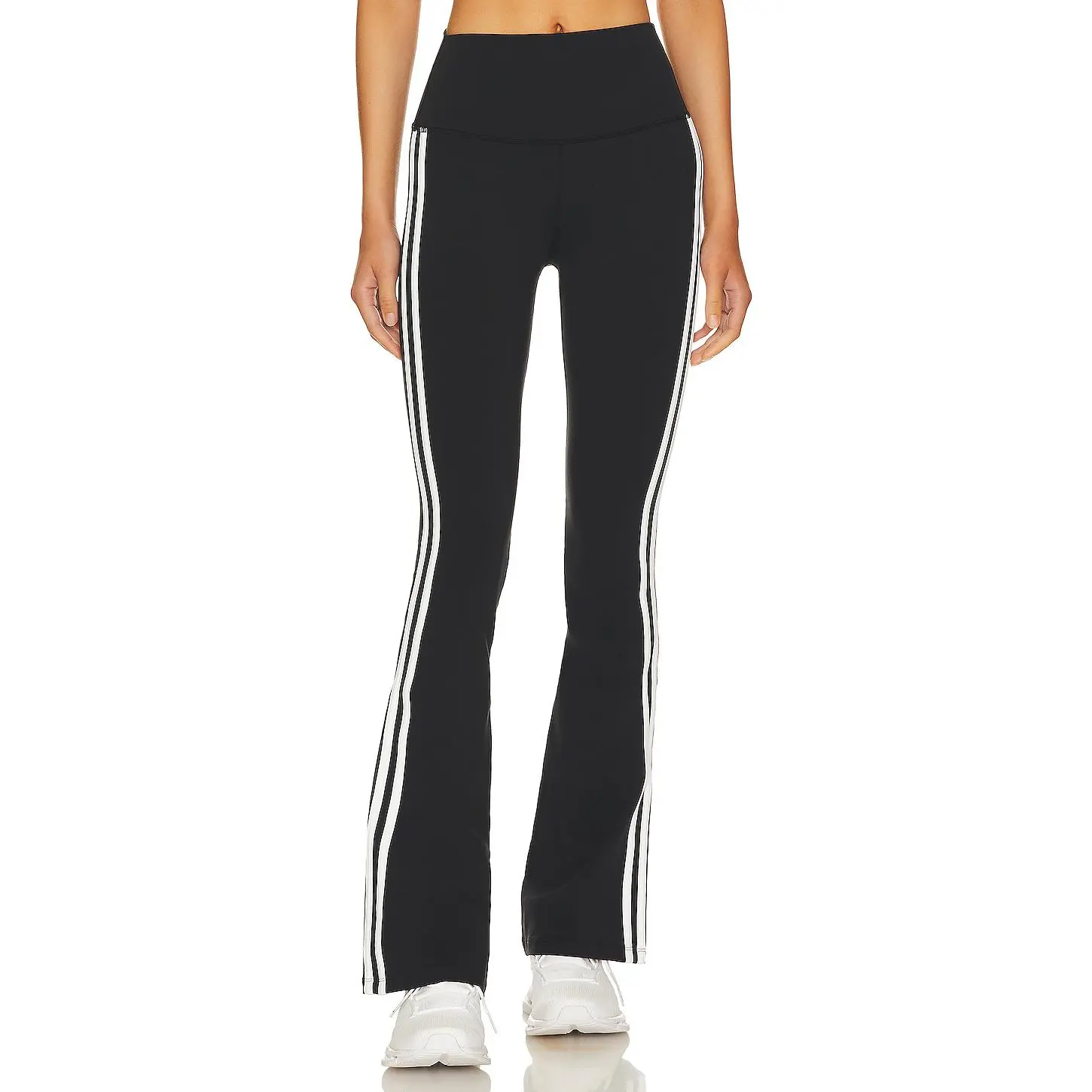 Splits59 Raquel High Waist 32" Supplex Flare Legging in Black & White