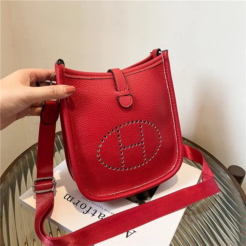 Fashion Women's Solid ColorMinimalist Square Bag - Textured PU Shoulder &Crossbody Letter Handbag for Street Style Crossbodybagwomen Leather Satchel