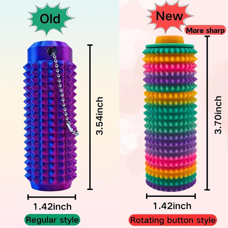 Prickly Spinny Click | Pain Stimming Fidget Toy with Magnetic Silicone Balls & Handmade Taba Squishy for Adults - Discreet Quiet Stress Relief Toy, Stress Relief Sculptures