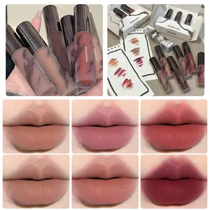 3-Piece Matte Liquid Lipstick and Lip Balm Set – Long-Lasting Waterproof Lip Gloss, Non-Stick Cup, High-Pigment Smooth Matte Lip Kit for Hydrating, Fade-Resistant Makeup