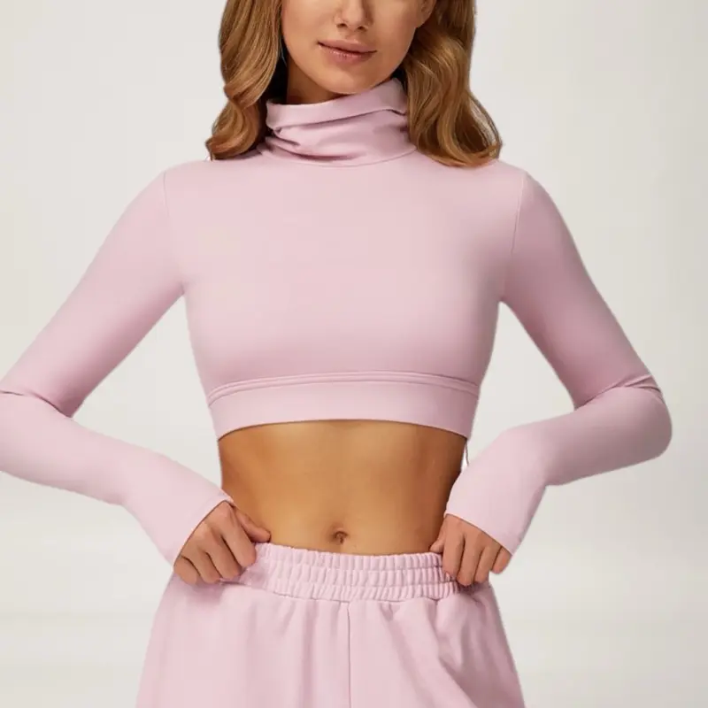 Liana open-back turtle neck crop top Womenswear
