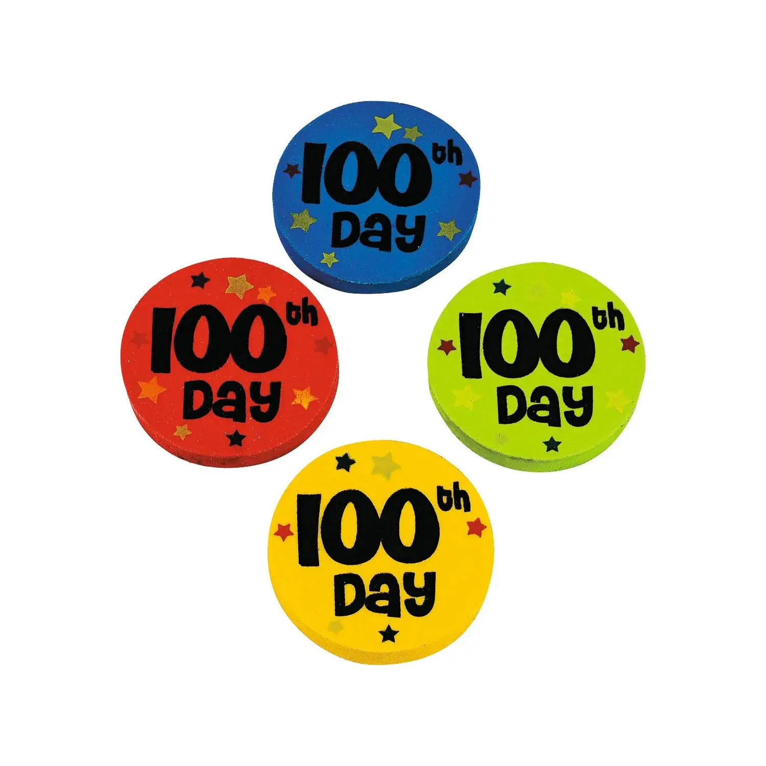 100TH DAY ERASERS - 25 pieces