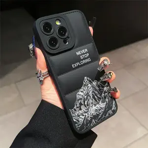 Down Jacket Style Anti-Drop Tpu Phone Case for iPhone 17/17 Pro/17 Pro Max, Soft Protective Cover for 11/12/13/14 Pro Max/15 Pro/16 Plus/16/16 Pro Max