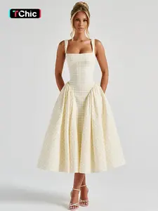 Women's Gingham Print  Square Neck Tank Dress, Chic Fashion Casual Sleeveless A Line Dress for Daily Outdoor Wear, Ladies Dress for Summer