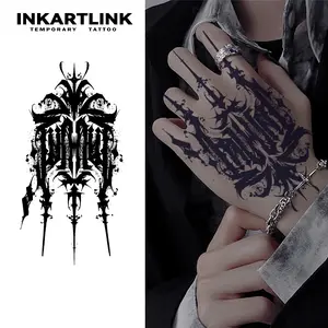 INKARTLINK Tattoo Tech,Demon Series,2 Sheets Extra-Large Semi Permanent Tattoo,Adult Art Design Temporary Tattoos, Lasts 1-2 Weeks, Waterproof, Realistic look, No Adhesive, No reflection (INK Devil Design)
