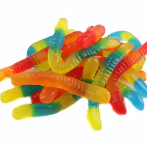 Sugar Free Gummy Worms Candy Soft Chewy Fruity Flavor Colorful Snack
