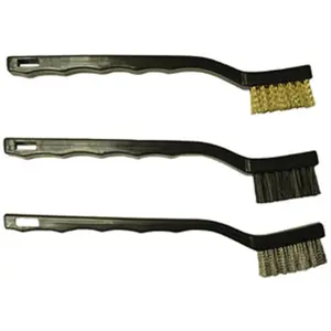 212 MAIN Easygrip Steel Cleaning Brush Set - 7 in, Narrow Head, Steel Bristles, 3 Brushes, S and G Tool Aid 17170, for Sports & Outdoor Cycling Equipment Maintenance